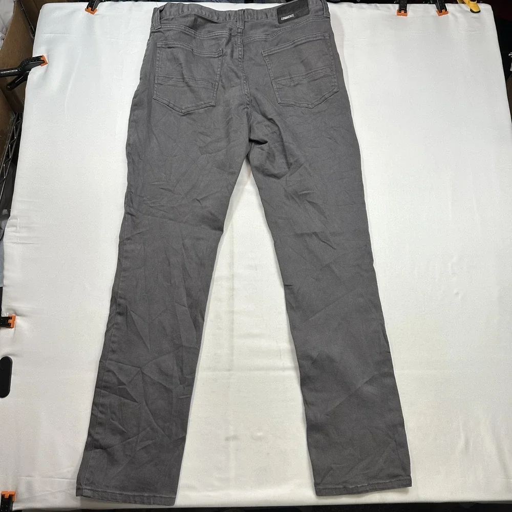 Commerce Men's Gray Straight Leg Chino Pants Jeans Work Casual Sz 32x32 fit32x31